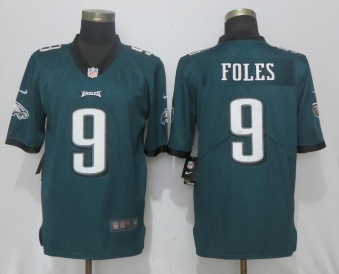 Men Philadelphia Eagles 9 Foles Green 2017 Vapor Untouchable NEW Nike Limited Playey NFL Jerseys